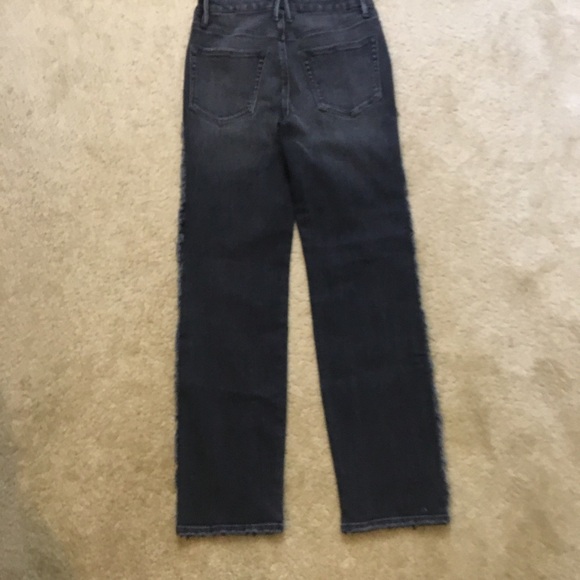 NWT Rare Good American Good Classic Fray Flex High Rise Fringe Gray Distressed 4 - Picture 14 of 14